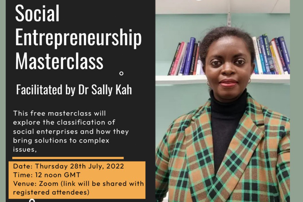 Social Entrepreneurship Masterclass With Dr. Sally Kah